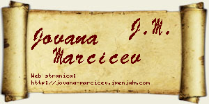 Jovana Marčićev vizit kartica